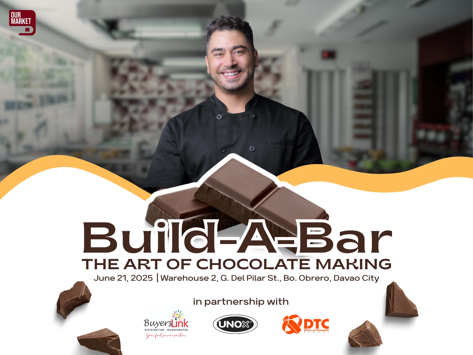Build-A-Bar: The Art of Chocolate-Making event details featuring Christian Valdes of CMV Txokolat