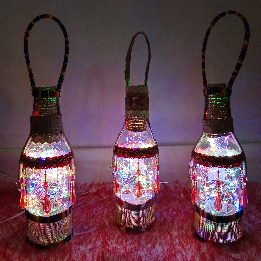 Obra de Lampara - A unique, beautiful, and useful upcycled bottle lamp | Iskaparate