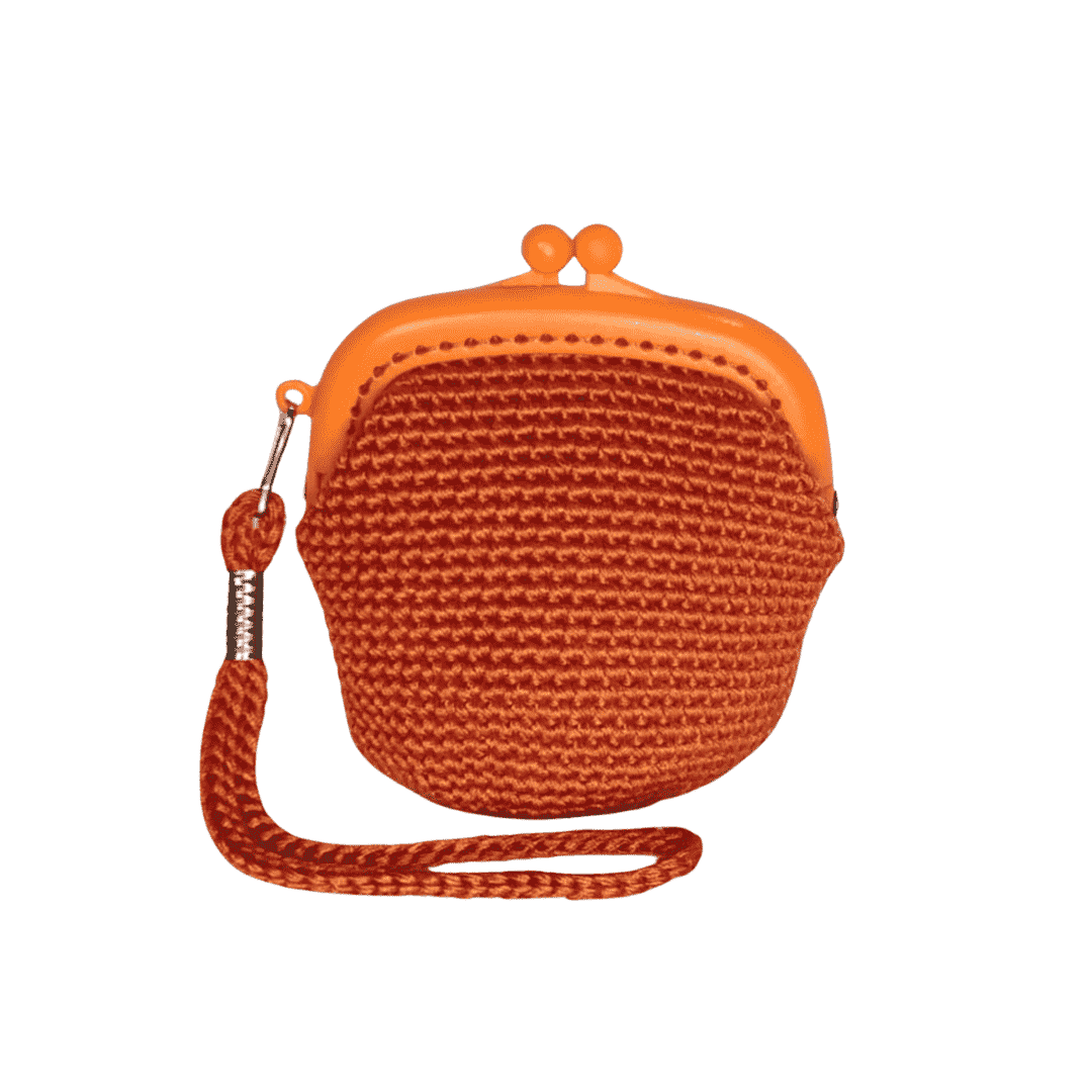 Coin Purse with Plastic Clasp - Orange