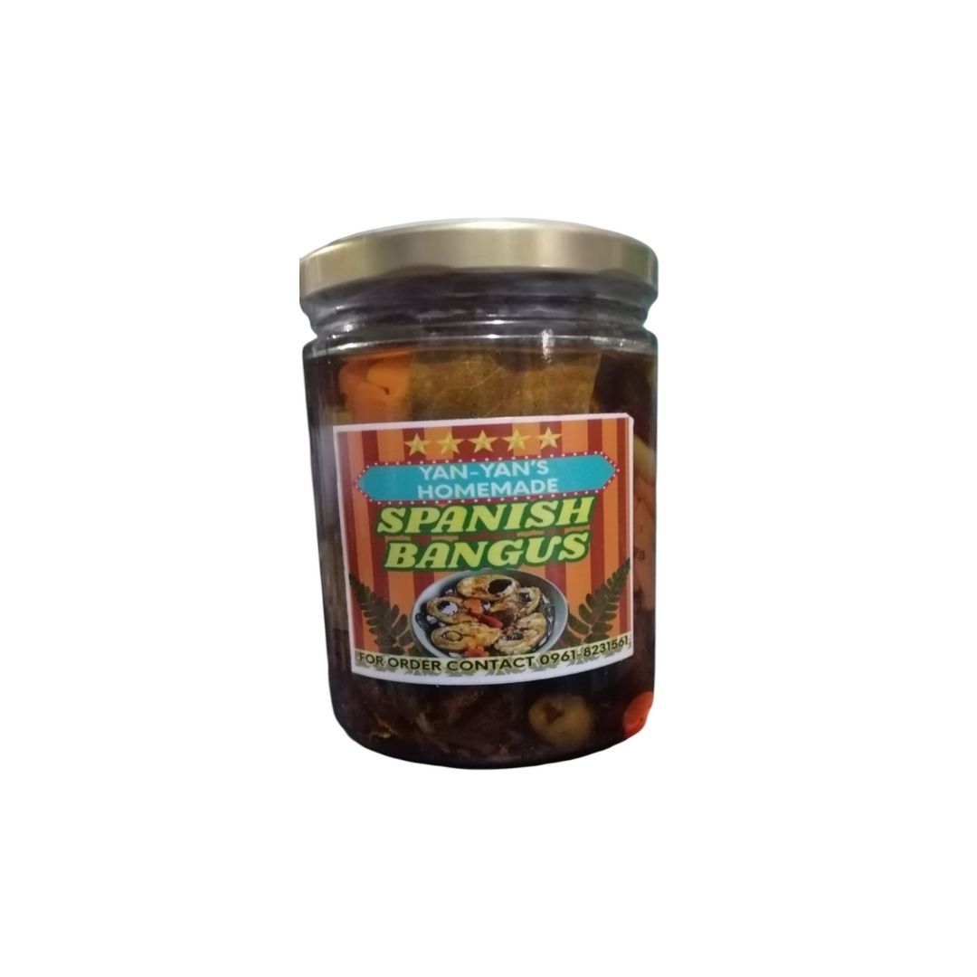 Yan-Yan's Homemade Products 220 ml Spanish Bangus in a clear glass bottle